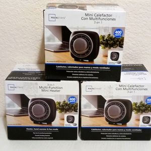 Three in one mini heaters retail $18 are price just 10